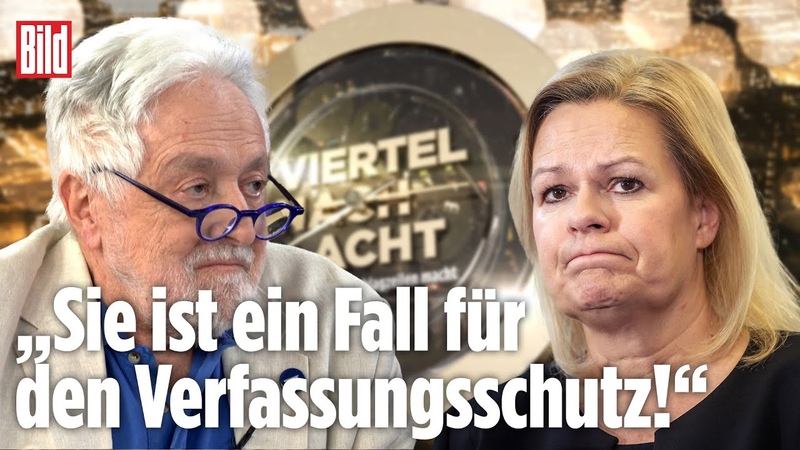 Nancy Faeser: die prominenteste Fehlbesetzung des Kabinetts, Henryk M. Broder bei Viertel nach