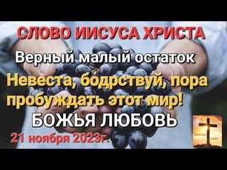 Слово Иисуса Христа“Верный малый остаток. Невеста, бодрствуй, пора пробуждать этот мир!“  г.
