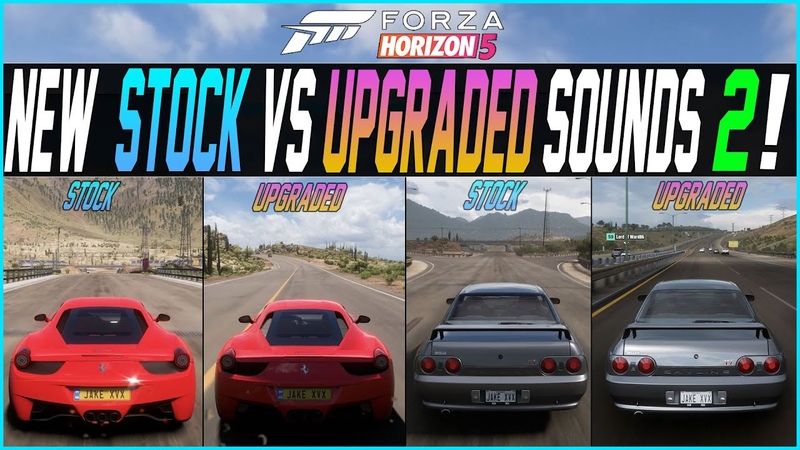 Forza Horizon 5 NEW Stock VS Upgraded CAR SOUNDS, 2 Exhaust Sound