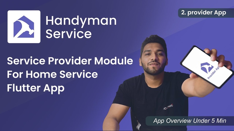 Provider Module For Handyman Home Service App, Iqonic