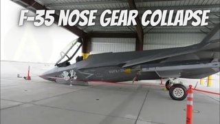 USMC F-35 Nose Gear Collapse