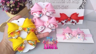 Par de lacinhos Guta em duas cores/ Ribbon Bow Diy