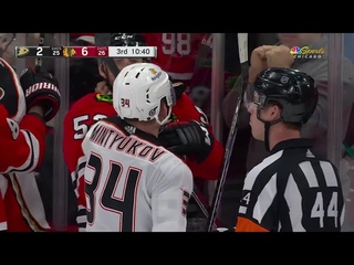 Pavel Mintyukov got involved in brawl between Ducks and Blackhawks (12 mar 2024)