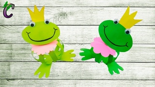 DIY - Как сделать лягушка из бумаги Поделки для детей.  How to make a paper frog
