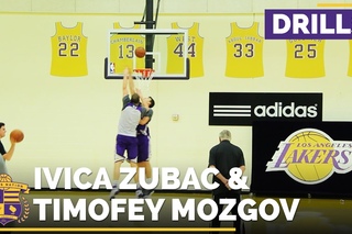 Watch Ivica Zubac Work On His Skyhook, Post Moves With Timofey Mozgov