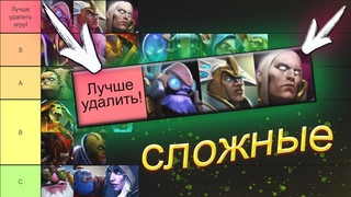 ТИР-ЛИСТ ПО СЛОЖНОСТИ ГЕРОЕВ  DOTA 2 / ДОТА 2