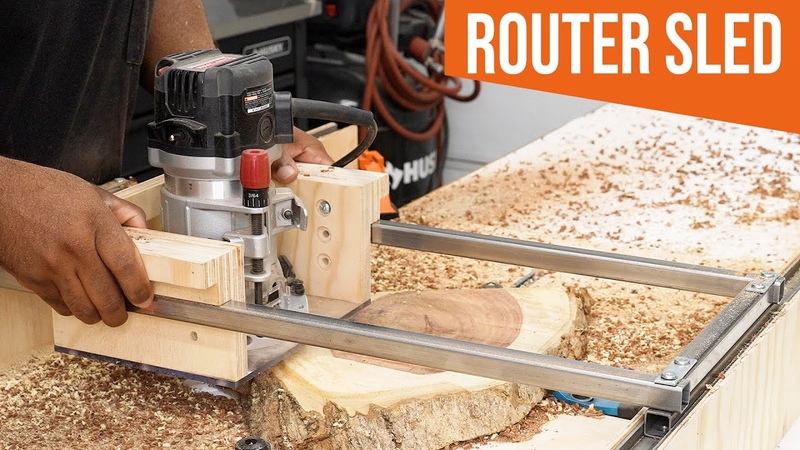 Adjustable Router Flattening Sled woodworking