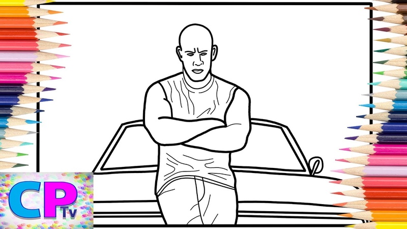 Fast and Furious Coloring Pages, Dominic from Fast and Furious, Anna Yvette Red Line NCS