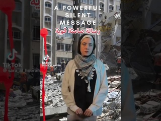 Un message très fort d’une jeune de Gaza au monde. Octobre 2024