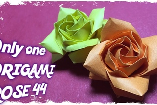 Only one origami rose44 44