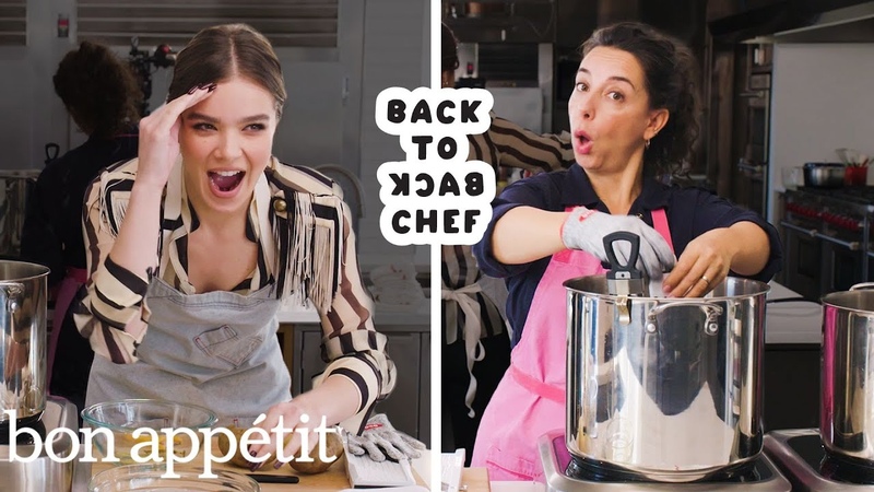 Hailee Steinfeld Tries to Keep Up with a Professional Chef, Back to Back Chef, Bon