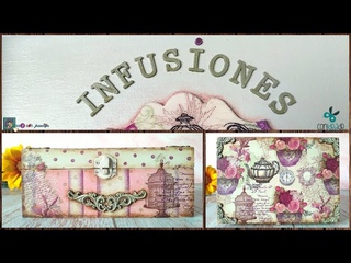 APRENDE MULTI TÉCNICAS en 1 PROYECTO: DECOUPAGE CON CALOR, NORMAL, CRAQUELAR, STENCIL, PASTAS y MÁS
