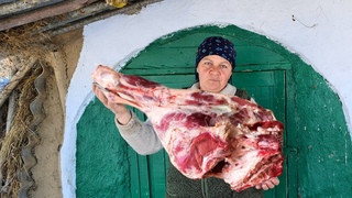 We Stewed Huge Thigh of Beef for 5 Hours in Glass Jars, Dana Budundan Tuenka, Outdoor Cooking