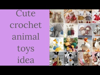 Cute crochet animal toys idea/ crochet doll, puppy,duck knitting pattern