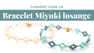 Bracelet Miyuki tiss en losange | Perles et Crations