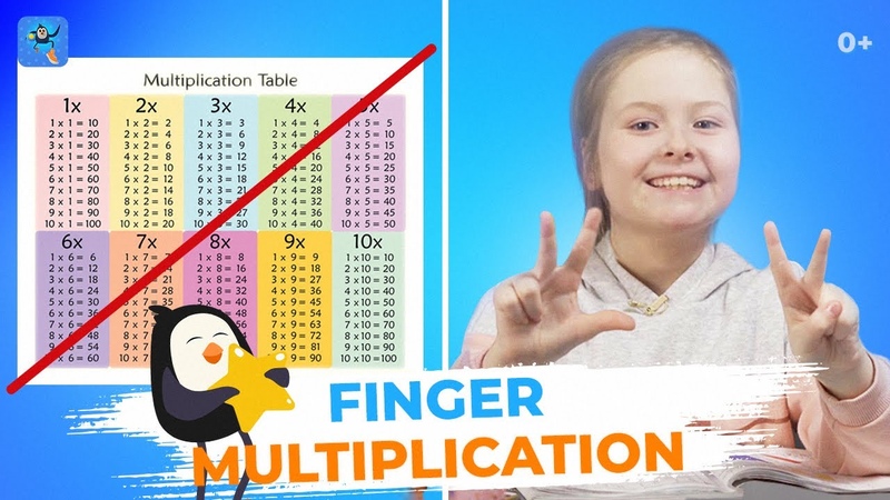 Multiplication for kids, Learn multiplying on your fingers, Math