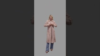 Пальто женское осеннее удлиненное новое персиковое