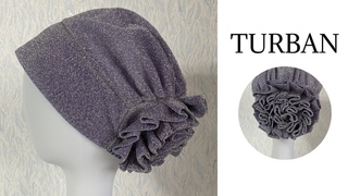 Гүлді тюрбан тігу. Дайын орамал тігу. Turban