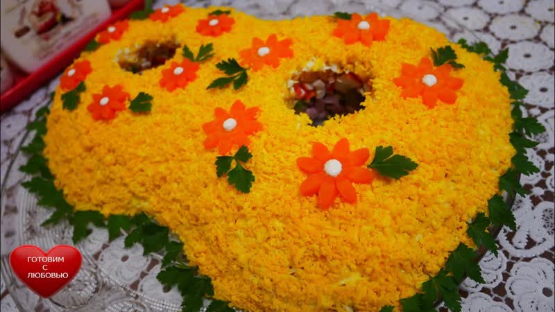 Салат к 8 марта, САМЫЙ Вкусный праздничный салат с крабовыми