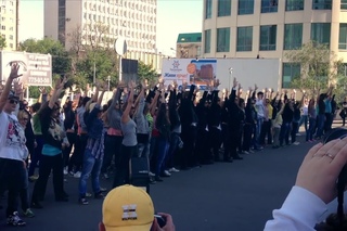 Флешмоб Люди в Черном на машинах GetTaxi - MIB Flashmob