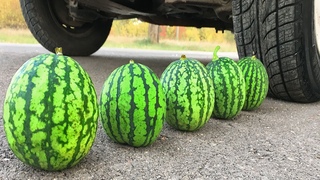 Crushing Crunchy & Soft Things by Car! Experiment - Car vs SMALL Watermelon