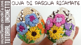 Tutorial Ricamare Uova di Pasqua Amigurumi 3 (sub. Eng y Esp.)