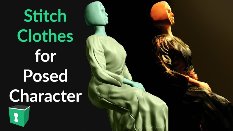 Blender Secrets Posed Cloth Simulation for