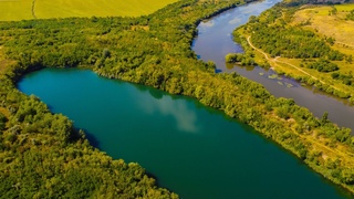 Синее Озеро в пгт.  Завалье с высоты птичьего полета-2020.  New Maldives in Ukraine. Новые Мальдивы.