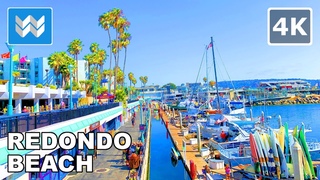 Walking tour of Redondo Beach Pier in South Bay Los Angeles, California USA 2020 Travel Guide4K