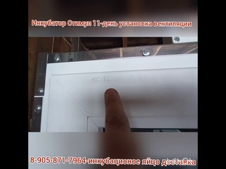 Инкубатор Стимул. Установка вентиляции 11-день.