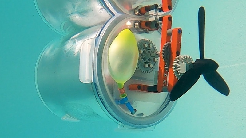 Building a Lego powered Submarine 3. 0 balloon and