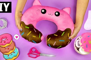 DIYs Donuts Kawaii  Almofada de Viagem, Necessaire e mais...