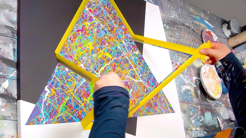 Easy And Beautiful Abstract Painting By Throwing Paint,