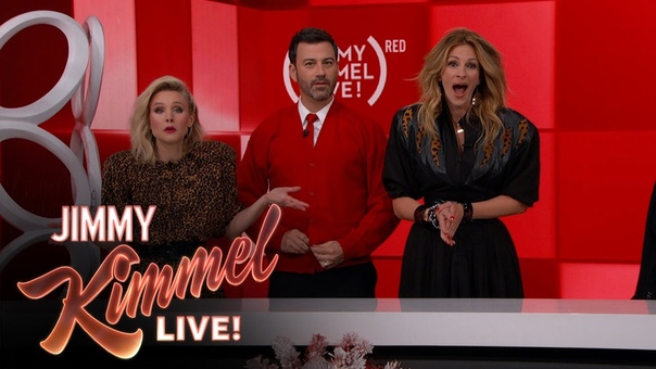 The Jimmy Kimmel Live ( RED) SHOPATHON with Julia Roberts and Kristen