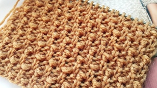 Вяжем фантазийный рисовый узор спицами  knitting pattern.