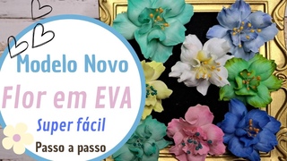 Como fazer  Novo Modelo de Flor em EVA  Super delicada | Super fcil |Passo a passo | Linda
