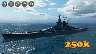 Французкий линкор Rpublique | 250k урона | 8 фрагов - World of Warships