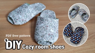 /    / DIY cozy room shoes PDF free pattern / 7640