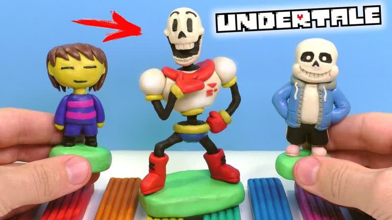 Лепим САНС, ФРИСК И ПАПИРУС из игры Андертейл, Undertale PLASTICINE