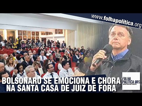 Bolsonaro visita Santa Casa de Juiz de Fora, chora ao agradecer aos médicos que o salvaram e
