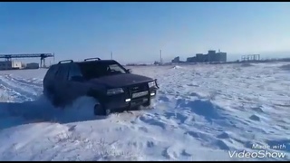Opel Frontera по снегу. Первый выезд.
