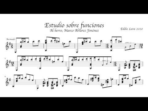 Eddie Lara: Estudio sobre funciones for Guitar ( Score