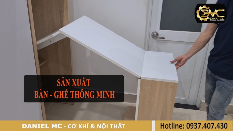 Thi công bàn thông minh, bàn ăn thông minh, bàn gấp thông minh, bàn ăn gấp gọn, bàn ghế