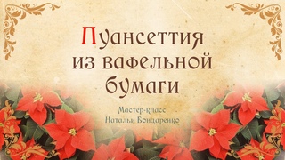 Пуансеттия из вафельной бумаги. Новогодний декор . Wafer Poinsettia.  New Year's decor