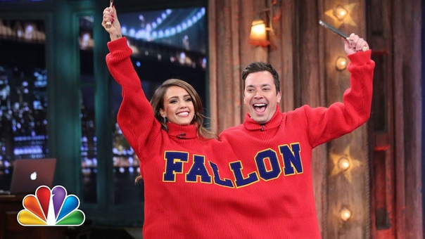 Double Turtleneck Ping Pong with Jessica Alba ( Late Night with Jimmy