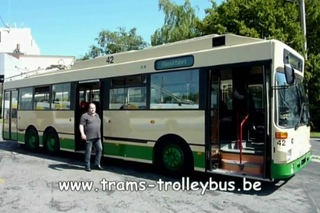Rit met museum trolleybus 42 in Solingen
