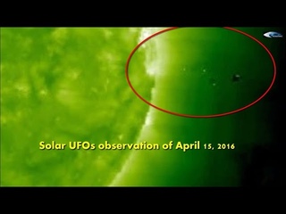 Solar UFOs observation of  April 15, 2016