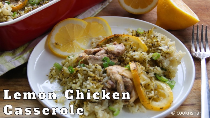 Luscious Lemon and Rice Chicken Casserole with Basil