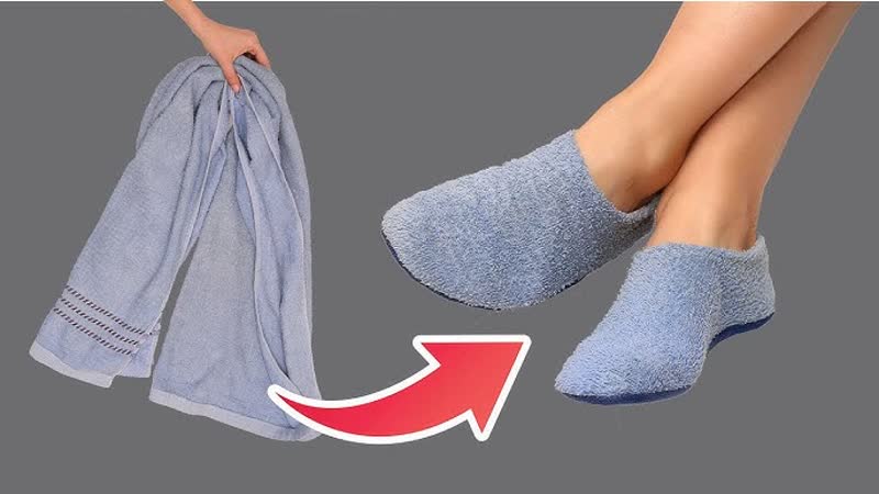 How to sew slippers simply and easily out of an old