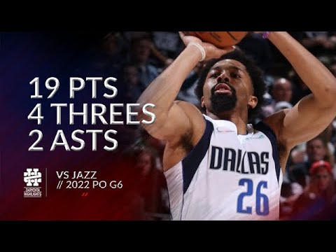 Spencer Dinwiddie 19 pts 4 threes 2 asts vs Jazz 2022 PO